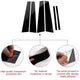 6Pcs Car Window B Pillar Post Trim Passenger Side Glossy Black Trim Compatible with 06-11/16-20 Civic