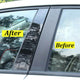 6Pcs Car Window B Pillar Post Trim Passenger Side Glossy Black Trim Compatible with 06-11/16-20 Civic