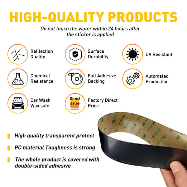 6Pcs Car Window B Pillar Post Trim Passenger Side Glossy Black Trim Compatible with 07-11 Honda CRV