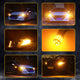 7440 LED Bulbs Amber Yellow 3000k 48w for Turn Signal Lights with Build-in Load Resistor CANBUS Error Free