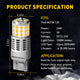 7440 LED Bulbs Amber Yellow 3000k 48w for Turn Signal Lights with Build-in Load Resistor CANBUS Error Free