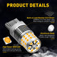 7440 LED Bulbs Amber Yellow 3000k 48w for Turn Signal Lights with Build-in Load Resistor CANBUS Error Free