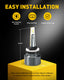 880 LED Fog Light Bulbs, 6000 Lumens 6500K White 350% Brightness 885 893 899 Fog Light Lamp
