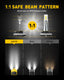 880 LED Fog Light Bulbs, 6000 Lumens 6500K White 350% Brightness 885 893 899 Fog Light Lamp