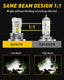 9003 H4 HB2 LED Headlight Bulb Motorcycle for hi/lo Beam 200% Brightness 6000K White