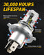 9003 H4 HB2 LED Headlight Bulb Motorcycle for hi/lo Beam 200% Brightness 6000K White