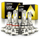 9005 9006 High&Low Beam Forward Lighting Combo 12000LM 6000K White Wireless LED for Low Beam and High Beam Forward Lighting Bulbs
