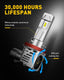 9005/HB3 High Beam H11/H9 Low Beam 6500K Cool White LED Bulbs Combo Package