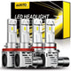 9005/HB3 High Beam H11/H9 Low Beam 6500K Cool White LED Bulbs Combo Package
