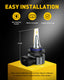 9006 HB4 LED Fog Light Bulbs 3000K Amber Yellow CSP Chips 30W 6000 Lumen Per Pair