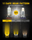 9006 HB4 LED Fog Light Bulbs 3000K Amber Yellow CSP Chips 30W 6000 Lumen Per Pair
