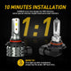 9006 LED Fog Light Bulbs, 4000 Lumens Extremely Bright with CSP Chip