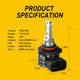9006 LED Fog Light Bulbs, 4000 Lumens Extremely Bright with CSP Chip