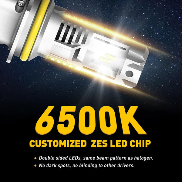 9007 HB5 LED High&Low Beam Forward Lighting 60W 12,000LM Per Set, Dual beam design, suitable for high beam and low beam