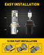 9007 LED Bulb 20000LM 100W Dual Hi/Lo HB5 Bulbs with 400% Brightness Xenon White