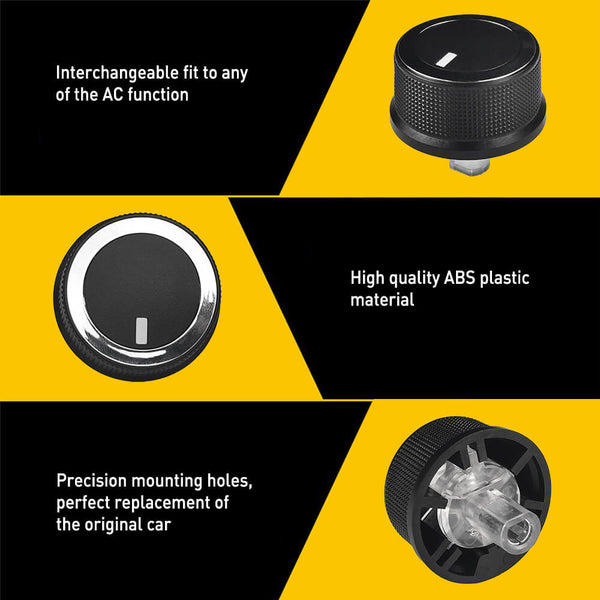 AC Climate Control Switch Knob Button Set, Compatible with 08-11 Chevrolet Express 08-17 GMC Savana Models-Air Conditioner Replacement Switch