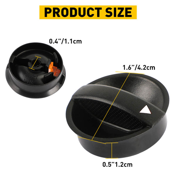 thumbnail image 2 of 3pcs Black HVAC AC Fan Control Knob Set For Toyota Tacoma 2005-2015 & Yaris/Vios 2 of 6
