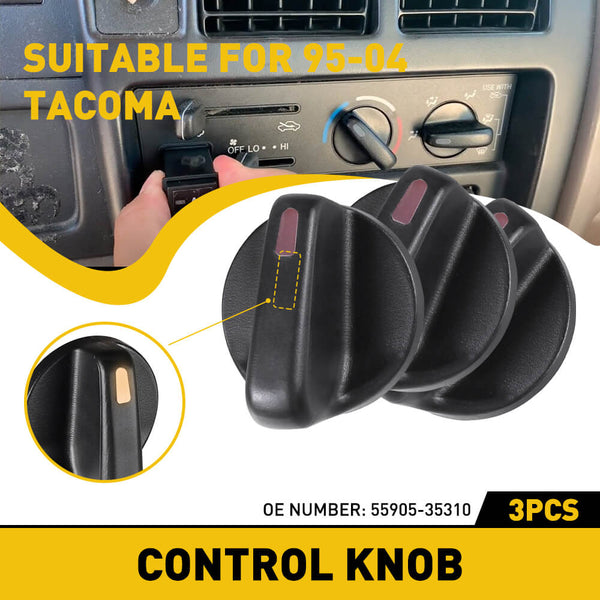 AC Climate Control Switch Knob Button Set, Compatible with 95-04/05-11/05-15 Tacoma Models-Air Conditioner Replacement Switch