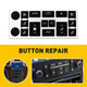 AC Dash Button Repair Kit, Car Button Decals - Best for Fixing Ruined Faded Buttons Sticker Replacement Fits 07-14 Cadillac Escalade
