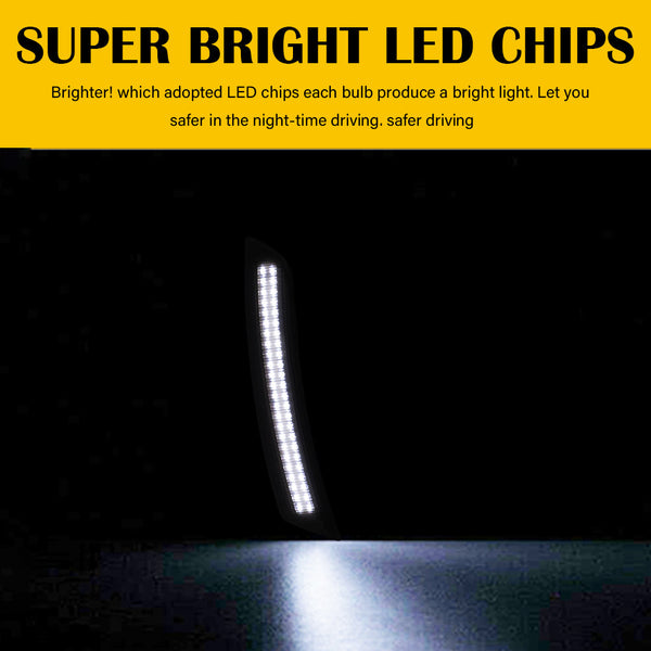 Amber Red Smoked LED Side Marker Lights for 16-21 Chevy Camaro