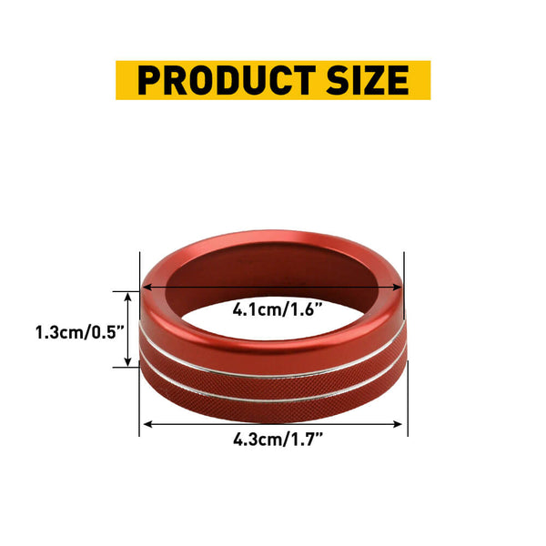 Audio & AC Switch Knob Ring Kit Set for 2016-2020 Toyota Tcoma