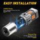 AUXITO 1156 BA15S Amber Yellow LED Turn Signal Light Bulbs, Error Free Canbus Ready 1003 1141 7506 1156A LED Bulbs Blinker Light 25W Per Bulb