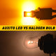 AUXITO 1156 BA15S Amber Yellow LED Turn Signal Light Bulbs, Error Free Canbus Ready 1003 1141 7506 1156A LED Bulbs Blinker Light 25W Per Bulb