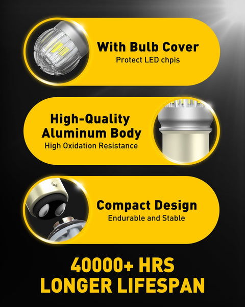 AUXITO 1157 LED Reverse Light Bulbs, Extremely Bright 3030 Chipsets 6000K White