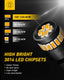 AUXITO 194 LED Light Bulb, Amber Yellow 168 2825 W5W T10, Pack of 2