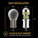 AUXITO 2600LM 1156 LED Bulbs, BA15S/P21W/7506/LED Light Bulbs for Backup Reverse Light Bulb Tail Light 6000K White
