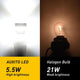 AUXITO 2600LM 1156 LED Bulbs, BA15S/P21W/7506/LED Light Bulbs for Backup Reverse Light Bulb Tail Light 6000K White
