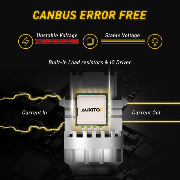 AUXITO 3156 3157 LED Bulb Amber 3056 3047 BAY15D LED Bulbs for Turn Signal Lights