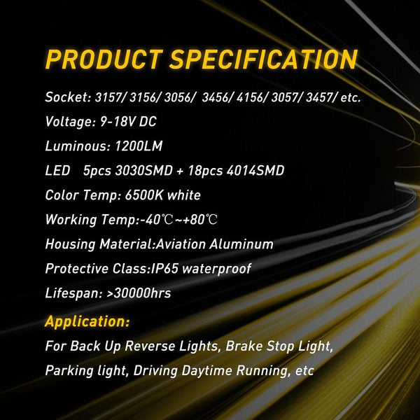 AUXITO 3156 3157 LED Bulb for Back Up Reverse Light, Tail Light