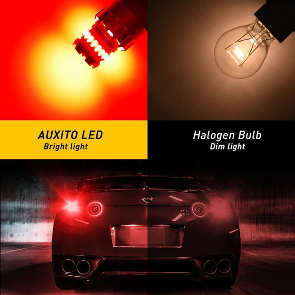 AUXITO 3157/3156 LED Red Brake Tail Light Bulbs