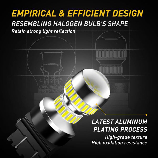 AUXITO 3157 LED Bulbs Backup Light Bulb 2600 Lumens Brake Tail Lights 6000K White