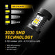 AUXITO 3157 White and Amber Dual Color Switchback, 4157 LED Bulbs with Projector for Turn Signal Lights