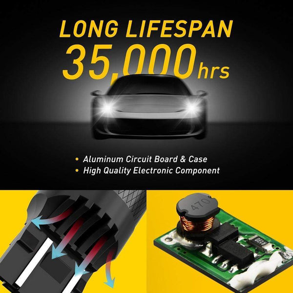 AUXITO 3157 White and Amber Dual Color Switchback, 4157 LED Bulbs with Projector for Turn Signal Lights