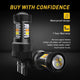 AUXITO 3157 White and Amber Dual Color Switchback, 4157 LED Bulbs with Projector for Turn Signal Lights