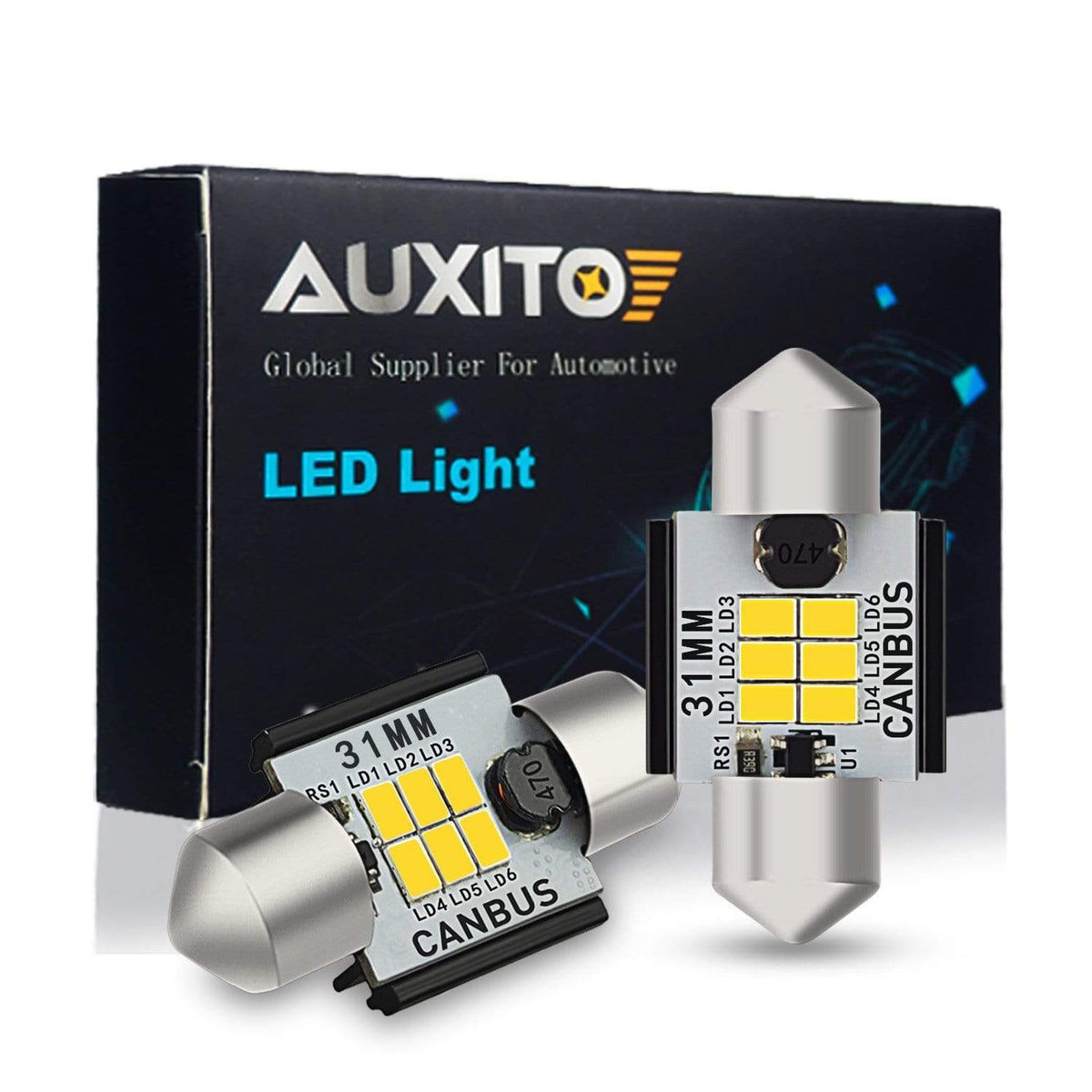 Lot 8 Ampoules LED Intérieur Voiture - 31/36/39/42 Mm, CANBUS Sans Erreur, Blanc 6000K, Facile
