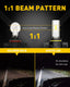 AUXITO 5202 LED Fog Light Bulbs, Fanless Design, 6000 Lumens 6000K White 5201 PS19W Halogen Bulb DRL Replacement