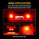 AUXITO 7440 7443 LED Red Brake Light Bulbs, Super Bright Flashing Warning Function With Projector
