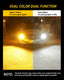 AUXITO 7443 7440 Switchback White/Amber Turn Signal Lights, 7444 LED Bulbs with Projector
