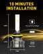 AUXITO 880 LED Fog Light Bulbs, Fanless Design, 6000 Lumens 6000K White 350% Brightness 885 893 899 Fog Light Lamp