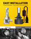 AUXITO 9012 LED Headlight Bulbs 100W 20000lm Per Set 600% Brighter 6000K Cool White