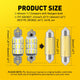 AUXITO Festoon Retractable DE3175 DE3021 LED Bulbs Error Free Extremely Bright