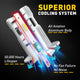 AUXITO H1 LED Bulb 50W 10000LM 6500K Cool White with Cooling Fan
