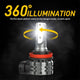 AUXITO H11 H8 H9 100W LED White High Power No Polarity Fog Light Conversion DRL Bulbs 6000K