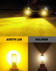 AUXITO H11 H8 LED Fog Light Bulb Fanless, 40W Golden Yellow, CSP LED Chips