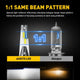 AUXITO H4 9003 LED Bulbs Forward High Beam and Low Beam 80W 16,000LM/Pair, CanBus Ready Beam Adjustable Mini Sized Ultra Bulbs