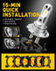 AUXITO H7 LED Bulbs 8 CSP Chips Mini Size, Non-polarity No Adapter Required Easy Install